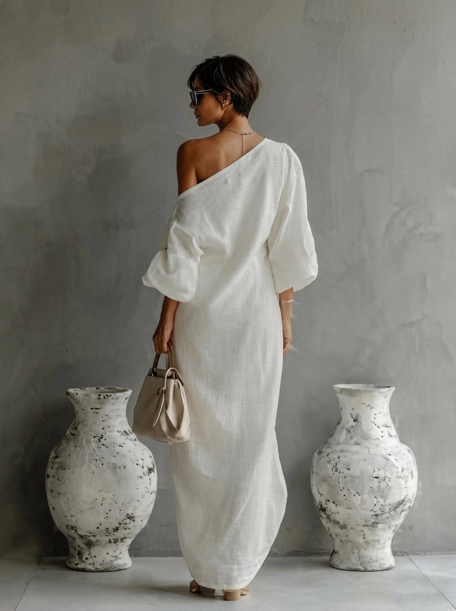 : Nelle™ Elegant Maxi Dress in van Paper Favor