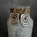 Timeless Vintage Silver Spiral Earrings