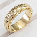 Timeless Gold Flower Ring with Antique-Inspired Design
