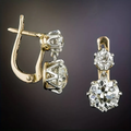 Marcelline | Vintage Gold Zircon Earrings — Timeless Elegance, Radiant Sparkle