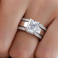 Vintage-Inspired Glass Ring with Hand-Inlaid Detailing