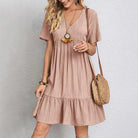 : Susie™ Bohemian Casual Dress in Light Pink van Paper Favor