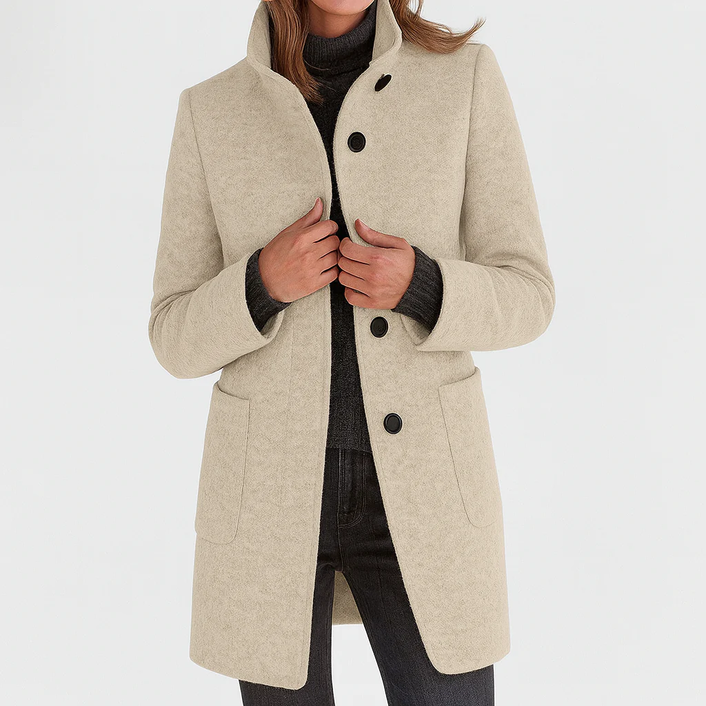 Victoria | Cozy Women's Coat with a Stylish High Collar