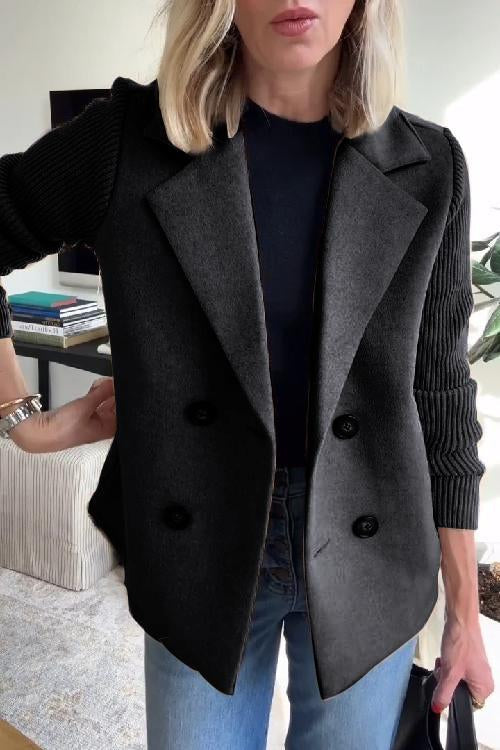 : TASHA CASUAL BLAZER COAT in Black van Paper Favor