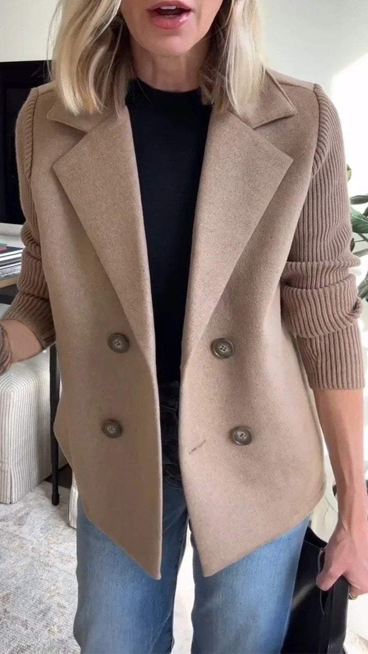 : TASHA CASUAL BLAZER COAT in van Paper Favor
