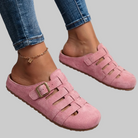 Shoes > Sandals : Nathalie | Comfort Slip-On Mule Sandals in Pink van Cow Clothing
