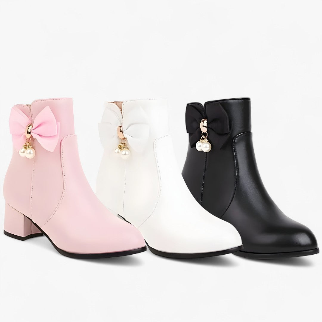 Ankle Boots with Bow and Heel for Large Sizes