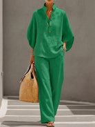Set : Grace | Classic 2-piece Set in Green van Paper Favor