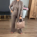 Women's Chic 3-Piece Ensemble Featuring a Long Cardigan