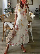 Dress : ARIA | Boho Tummy Coverage Dress in White 1 (Almost sold out) van Paper Favor
