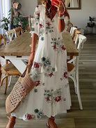 Dress : ARIA | Boho Tummy Coverage Dress in White 2 van Paper Favor