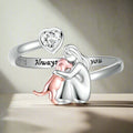 Adjustable 925 Sterling Silver Dog Ring with Zirconia – Always in My Heart